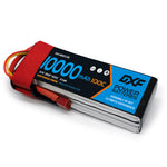 DXF LiPo Battery 3S 11.1V 10000mAh 100C Graphene Softcase with EC5 / T / TRX / XT60 / XT90 / XT150 / Q8s Plug for RC 1/8 1/10 Buggy Truck Car Off-Road Drone