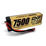 DXF LiPo Battery 2S HV 7.6V 7500mAh 150C Graphene Hardcase Gold with EC5 / T / TRX / XT60 / XT90 / XT150 / Q8s Plug for RC 1/8 1/10 Buggy Truck Car Off-Road Drone