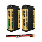 DXF 2S 7.4V 5200mAh 140C Shorty LiPo Hardcase Battery with 4mm Deans T-Plug for RC Car (1-6 Pack)