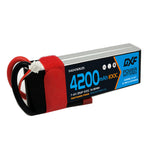 DXF Lipo Battery 2S 7.4V 4200mAh 100C GoldSeries Graphene Softcase with EC5 / T / TRX / XT60 / XT90 / XT150 / Q8s Plug for RC 1/8 1/10 Buggy Truck Car Off-Road Drone