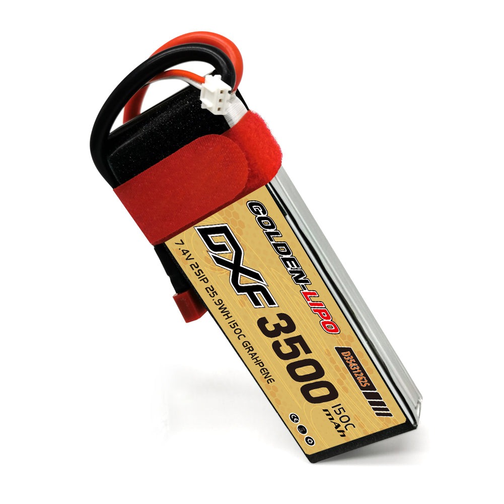 DXF Lipo Battery 2S 7.4V 3500mAh 150C GoldSeries Graphene Softcase with EC5 / T / TRX / XT60 / XT90 / XT150 / Q8s Plug for RC 1/8 1/10 Buggy Truck Car Off-Road Drone