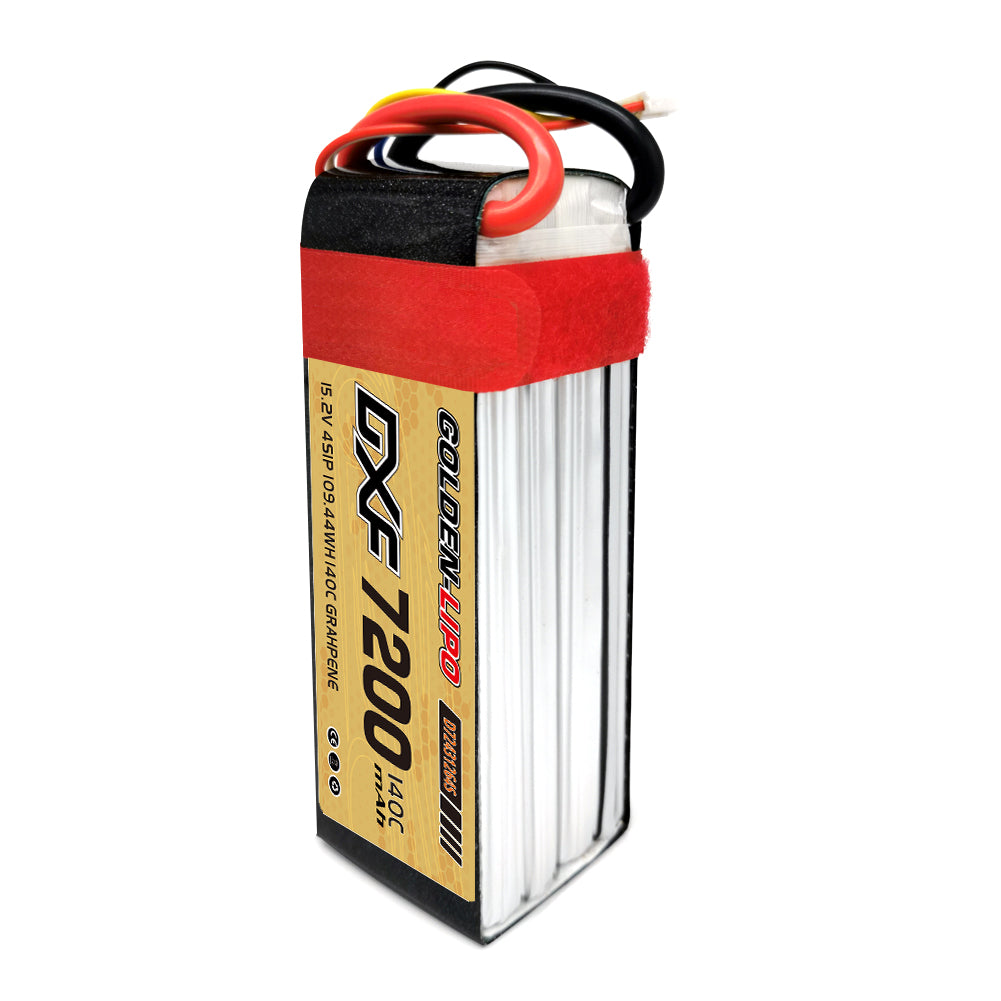 DXF Lipo Battery 4S HV 15.2V 7200mAh 140C GoldSeries Graphene Softcase with EC5 / T / TRX / XT60 / XT90 / XT150 / Q8s Plug for RC 1/8 1/10 Buggy Truck Car Off-Road Drone