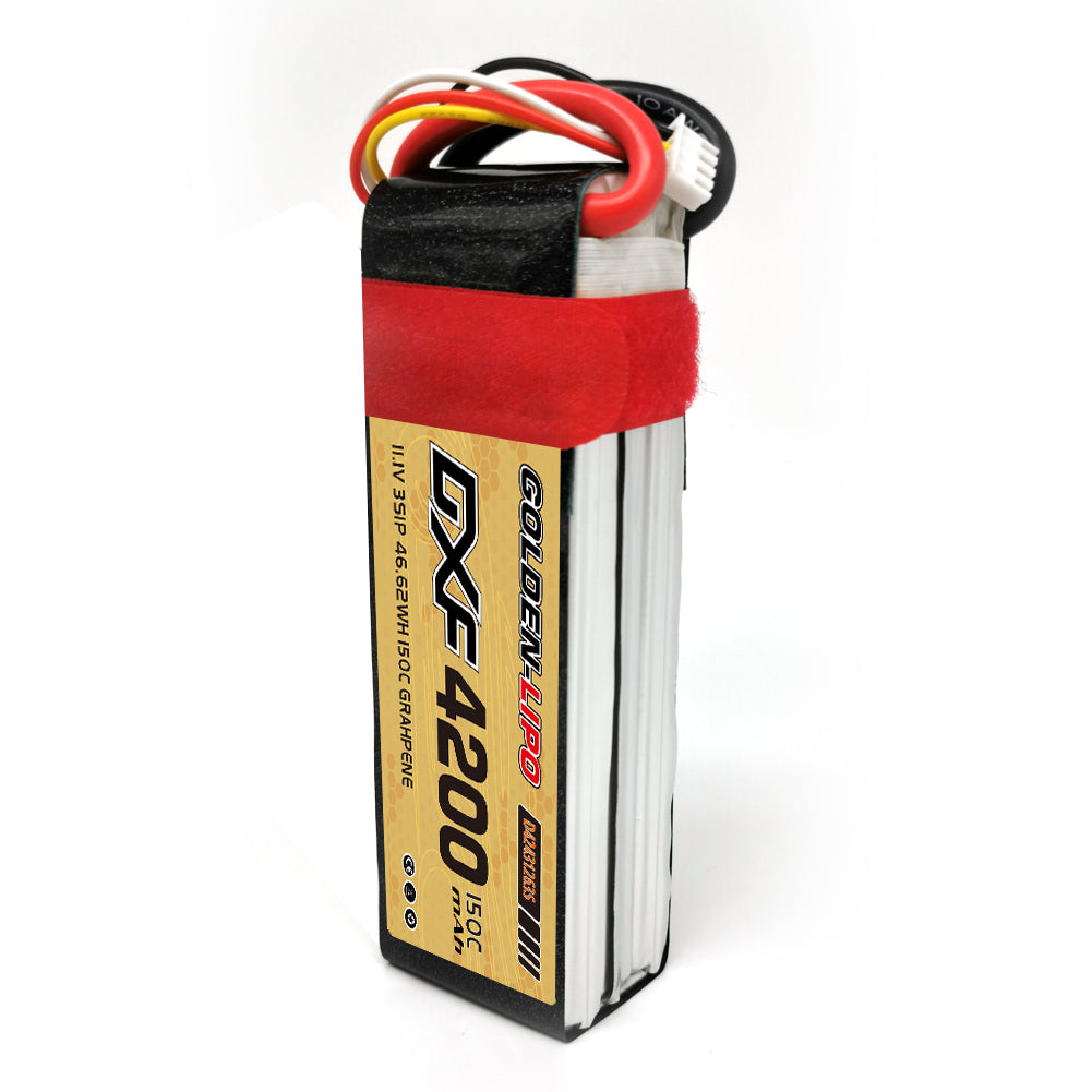 DXF Lipo Battery 3S 11.1V 4200mAh 150C GoldSeries Graphene Softcase with EC5 / T / TRX / XT60 / XT90 / XT150 / Q8s Plug for RC 1/8 1/10 Buggy Truck Car Off-Road Drone