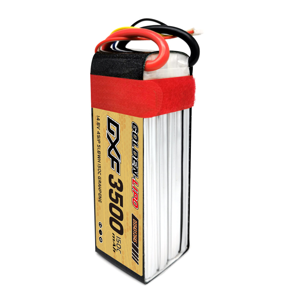DXF Lipo Battery 4S 14.8V 3500mAh 150C GoldSeries Graphene Softcase with EC5 / T / TRX / XT60 / XT90 / XT150 / Q8s Plug for RC 1/8 1/10 Buggy Truck Car Off-Road Drone