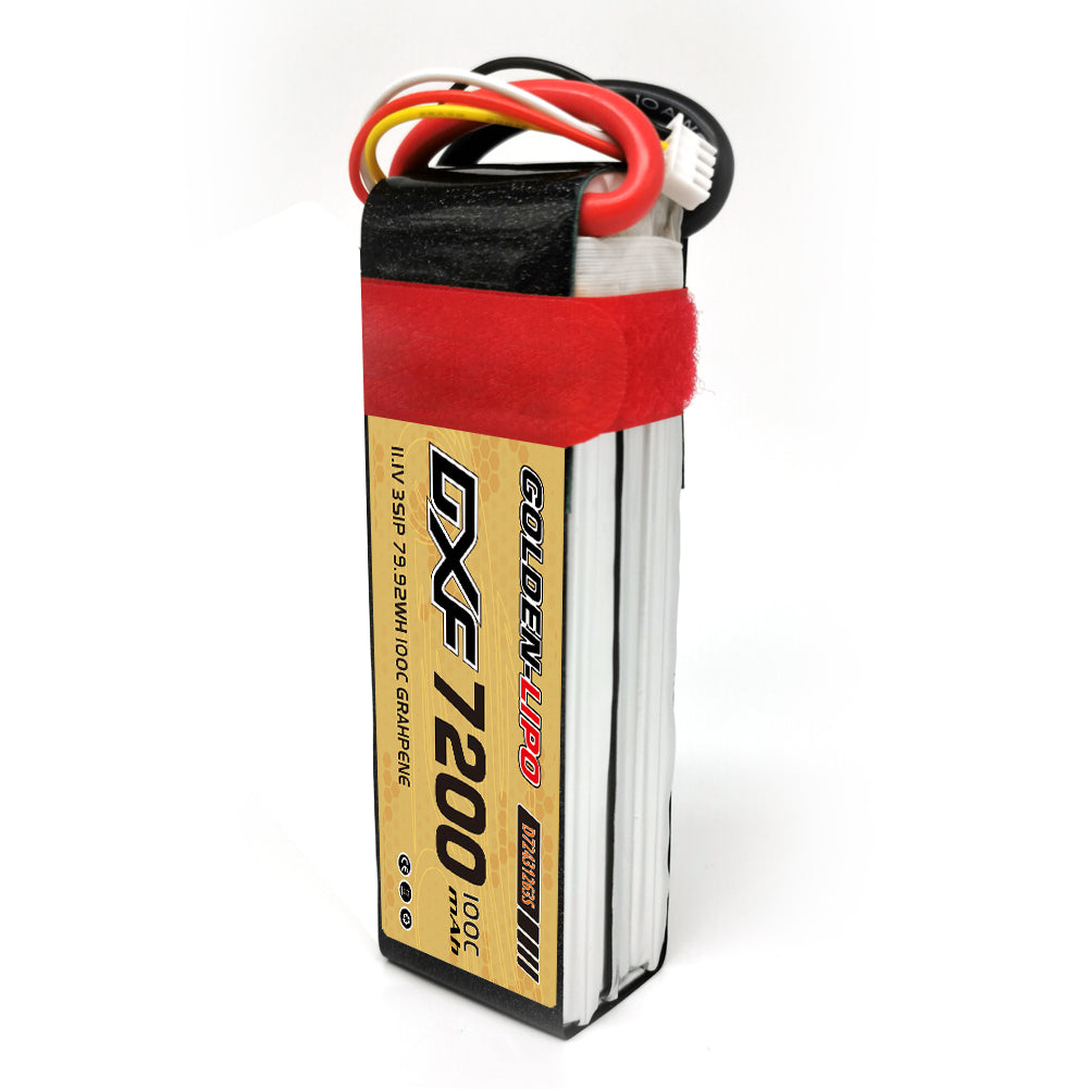 DXF Lipo Battery 3S 11.1V 7200mAh 100C Graphene Softcase with EC5 / T / TRX / XT60 / XT90 / XT150 / Q8s Plug for RC 1/8 1/10 Buggy Truck Car Off-Road Drone