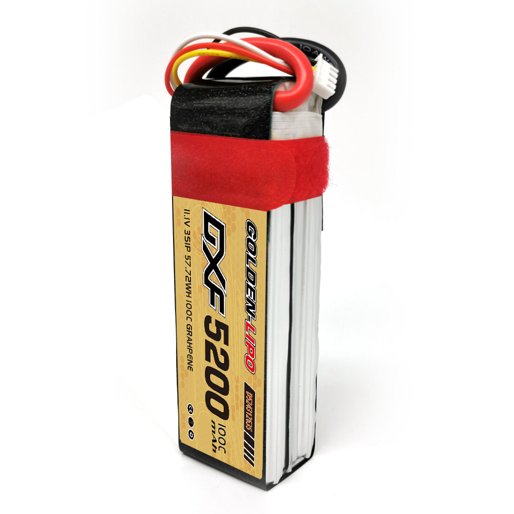 DXF Lipo Battery 3S 11.1V 5200mAh 100C GoldSeries Graphene Softcase with EC5 / T / TRX / XT60 / XT90 / XT150 / Q8s Plug for RC 1/8 1/10 Buggy Truck Car Off-Road Drone