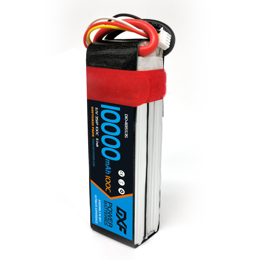 DXF LiPo Battery 3S 11.1V 10000mAh 100C Graphene Softcase with EC5 / T / TRX / XT60 / XT90 / XT150 / Q8s Plug for RC 1/8 1/10 Buggy Truck Car Off-Road Drone