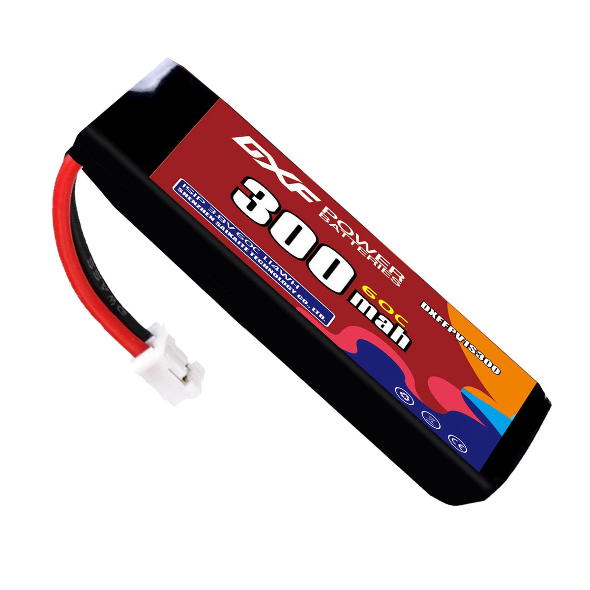 DXF LiPo Battery 1S HV 3.8V 300mAh 60C with PH2.0 / JST / XT30 / SM / XT60 / EC5 / XT90 for FPV Drone Whoop Micro Racing