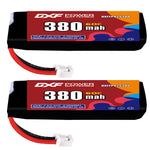 DXF LiPo Battery 2S HV 7.6V 380mAh 60C with PH2.0 / JST / XT30 / SM / XT60 / EC5 / XT90 for FPV Drone Whoop Micro Racing