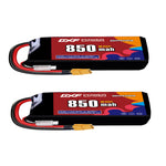 DXF LiPo Battery 2S HV 7.6V 850mAh 60C with PH2.0 / JST / XT30 / SM / XT60 / EC5 / XT90 for FPV Drone Whoop Micro Racing