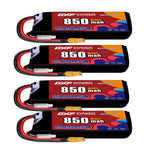 DXF LiPo Battery 2S HV 7.6V 850mAh 60C with PH2.0 / JST / XT30 / SM / XT60 / EC5 / XT90 for FPV Drone Whoop Micro Racing