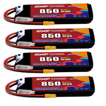 DXF LiPo Battery 3S HV 11.4V 850mAh 60C with PH2.0 / JST / XT30 / SM / XT60 / EC5 / XT90 for FPV Drone Whoop Micro Racing