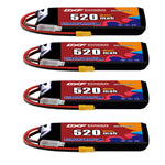 DXF LiPo Battery 3S HV 11.4V 520mAh 80C with PH2.0 / JST / XT30 / SM / XT60 / EC5 / XT90 for FPV Drone Whoop Micro Racing