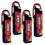 DXF LiPo Battery 2S HV 7.6V 300mAh 60C with PH2.0 / JST / XT30 / SM / XT60 / EC5 / XT90 for FPV Drone Whoop Micro Racing