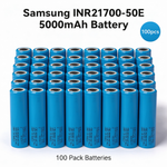 Samsung INR21700-50E 5000mAh 9.8A Li-ion Battery for E-Bikes, Flashlights & DIY Battery Packs (1-100 PCS)
