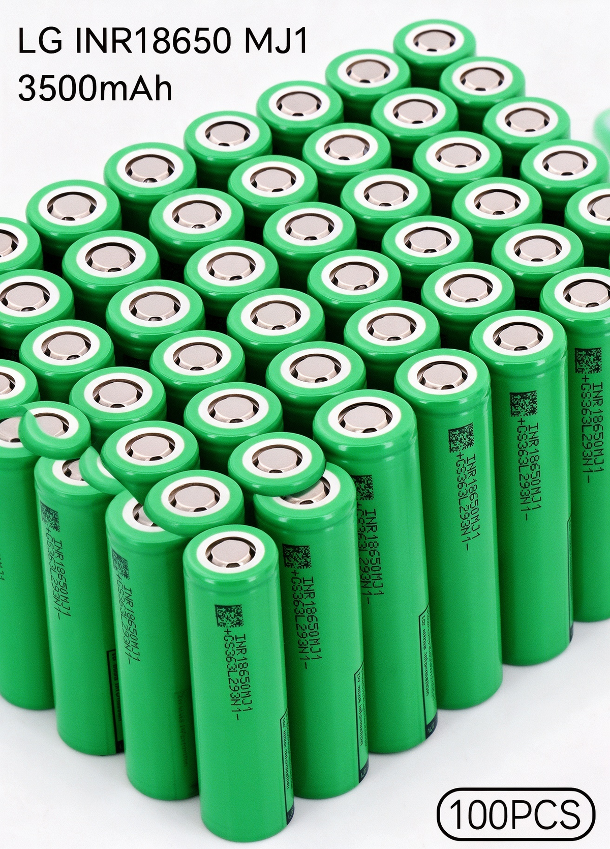 LG MJ1 INR18650-MJ1 3500mAh 10A Li-ion Battery for E-Bikes, Flashlights & DIY Battery Packs (1-100 PCS)