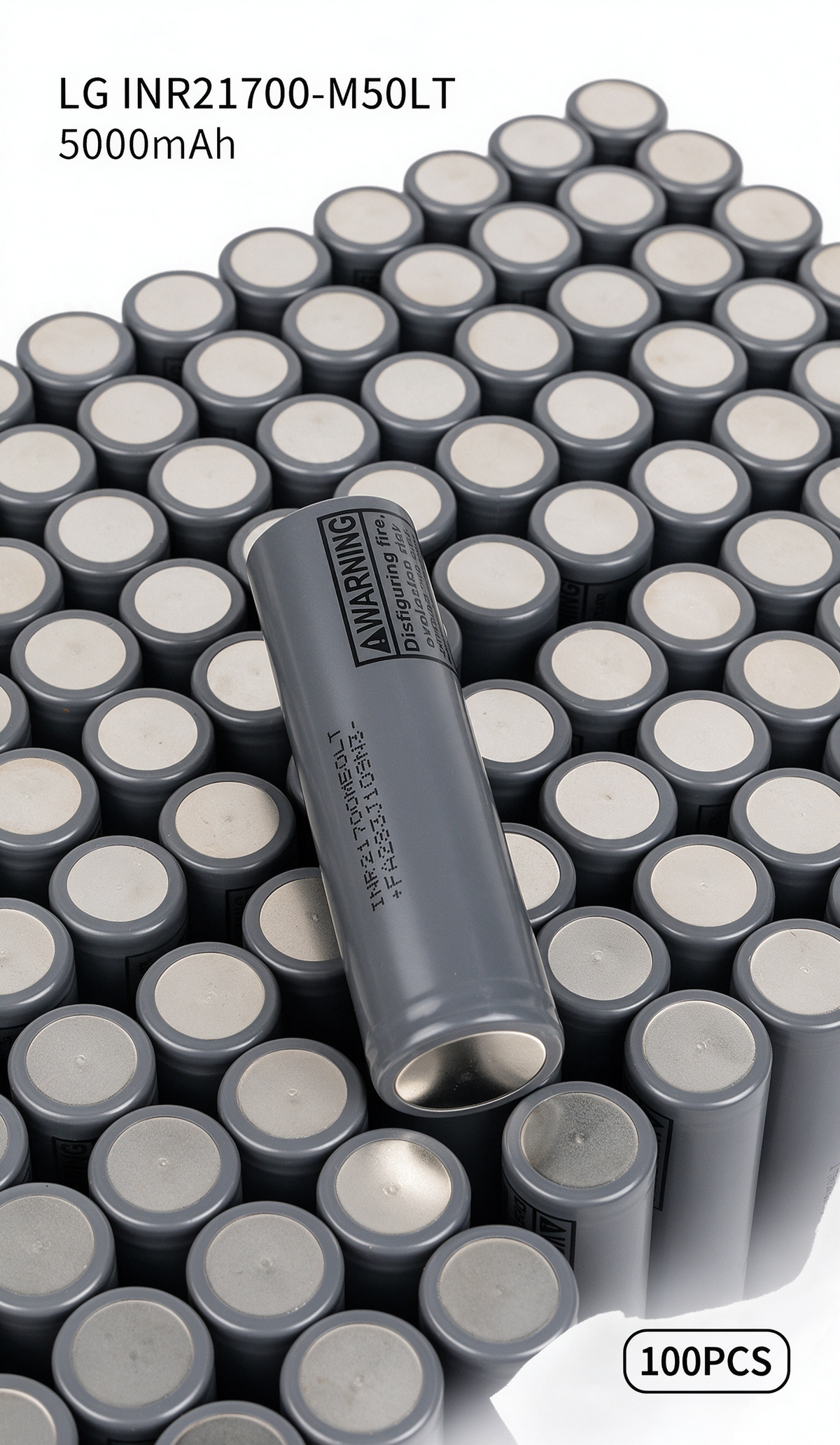 LG M50LT INR21700M50LT 5000mAh 14A Li-ion Battery for E-Bikes, Flashlights & DIY Battery Packs (1-100 PCS)