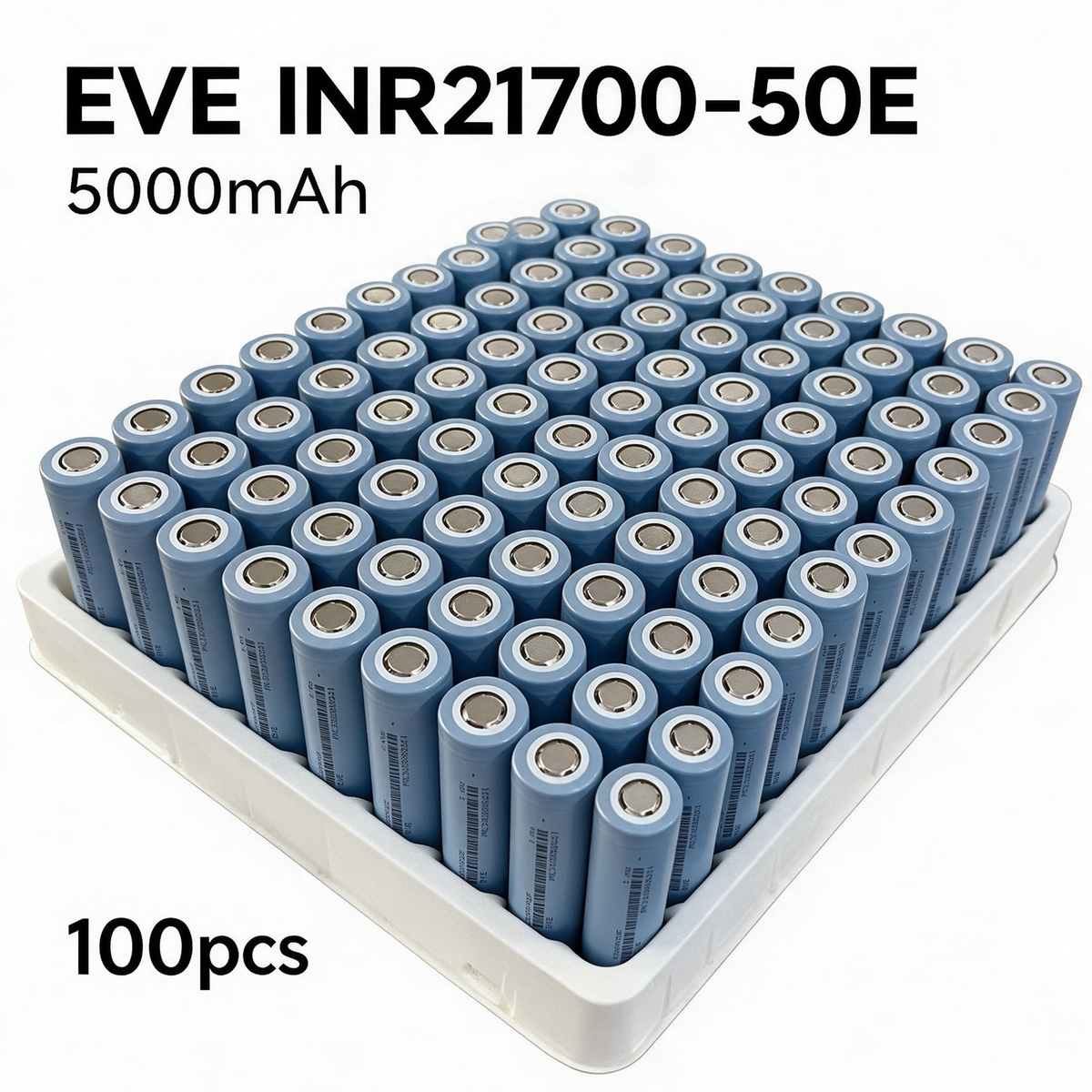 EVE INR21700-50E 5000mAh 15A Li-ion Battery for E-Bikes, Scooters & DIY Battery Packs (1-100 PCS)