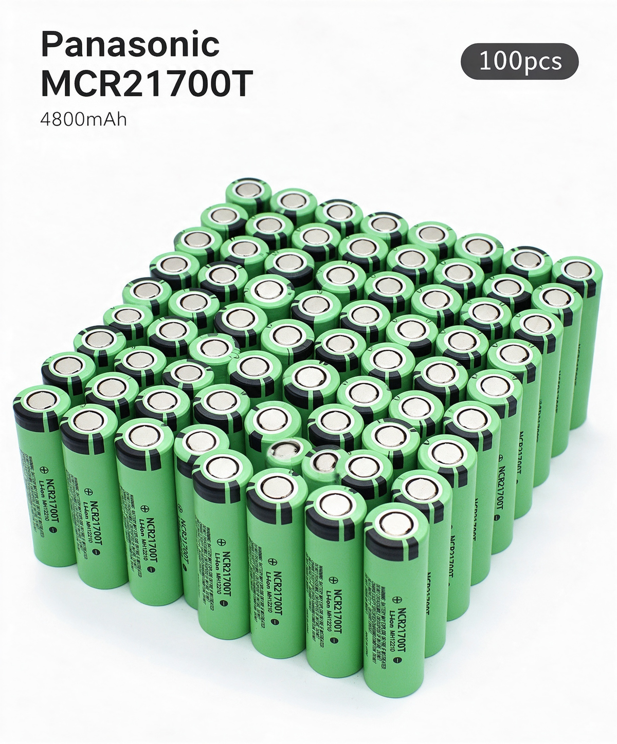 Panasonic NCR21700T 4800mAh 12A Li-ion Battery for Power Tools, E-Bikes & DIY Battery Packs (1-100 PCS)