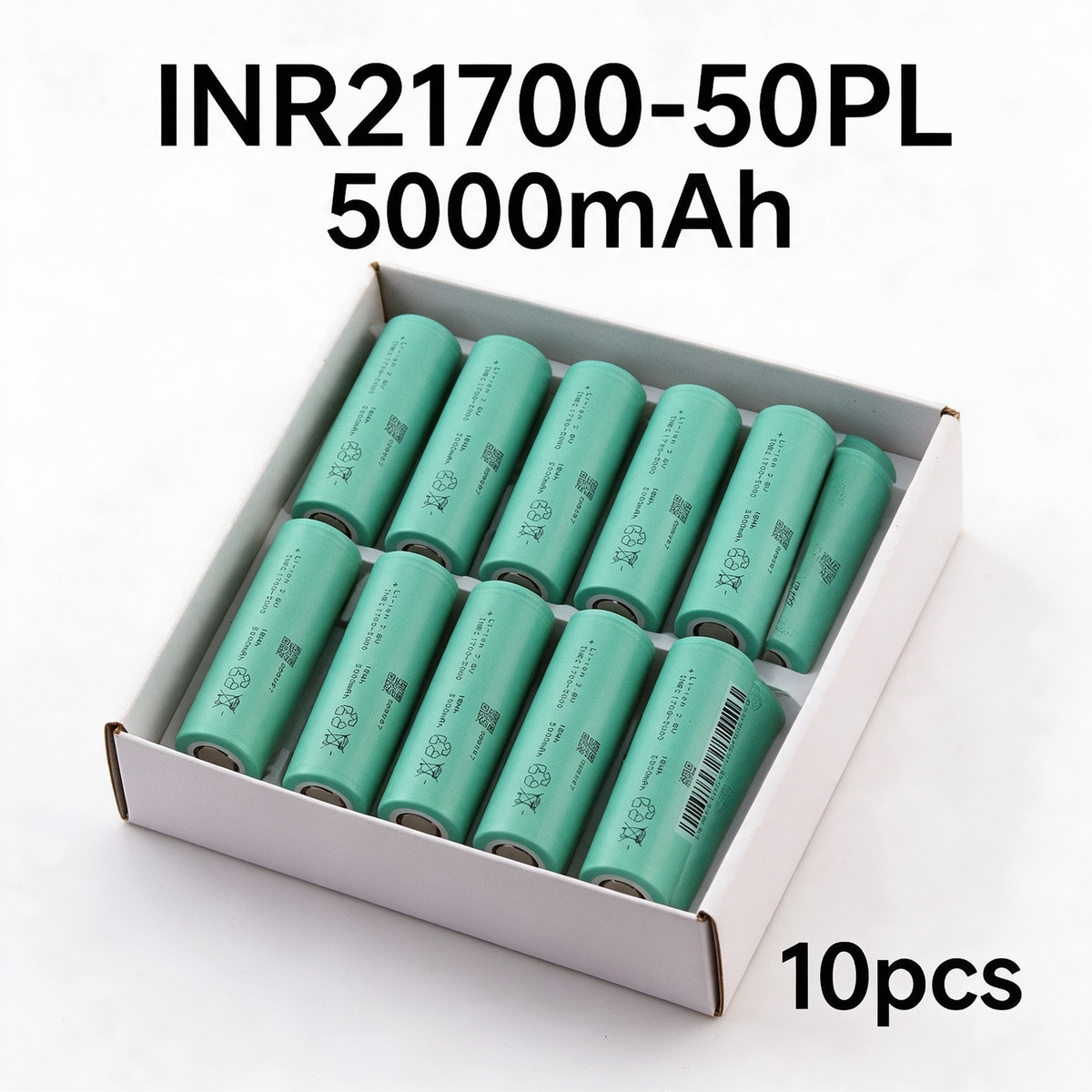 EVE INR21700-50PL 5000mAh 125A Li-ion Battery for Power Tools, E-Bikes & DIY Battery Packs (1-100 PCS)