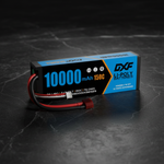 DXF Blue Version 2S HV 7.6V 10000mAh 150C Hardcase LiPo Battery with Deans T-Plug & 10AWG Wire (1-6 Pack)