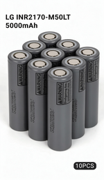 LG M50LT INR21700M50LT 5000mAh 14A Li-ion Battery for E-Bikes, Flashlights & DIY Battery Packs (1-100 PCS)
