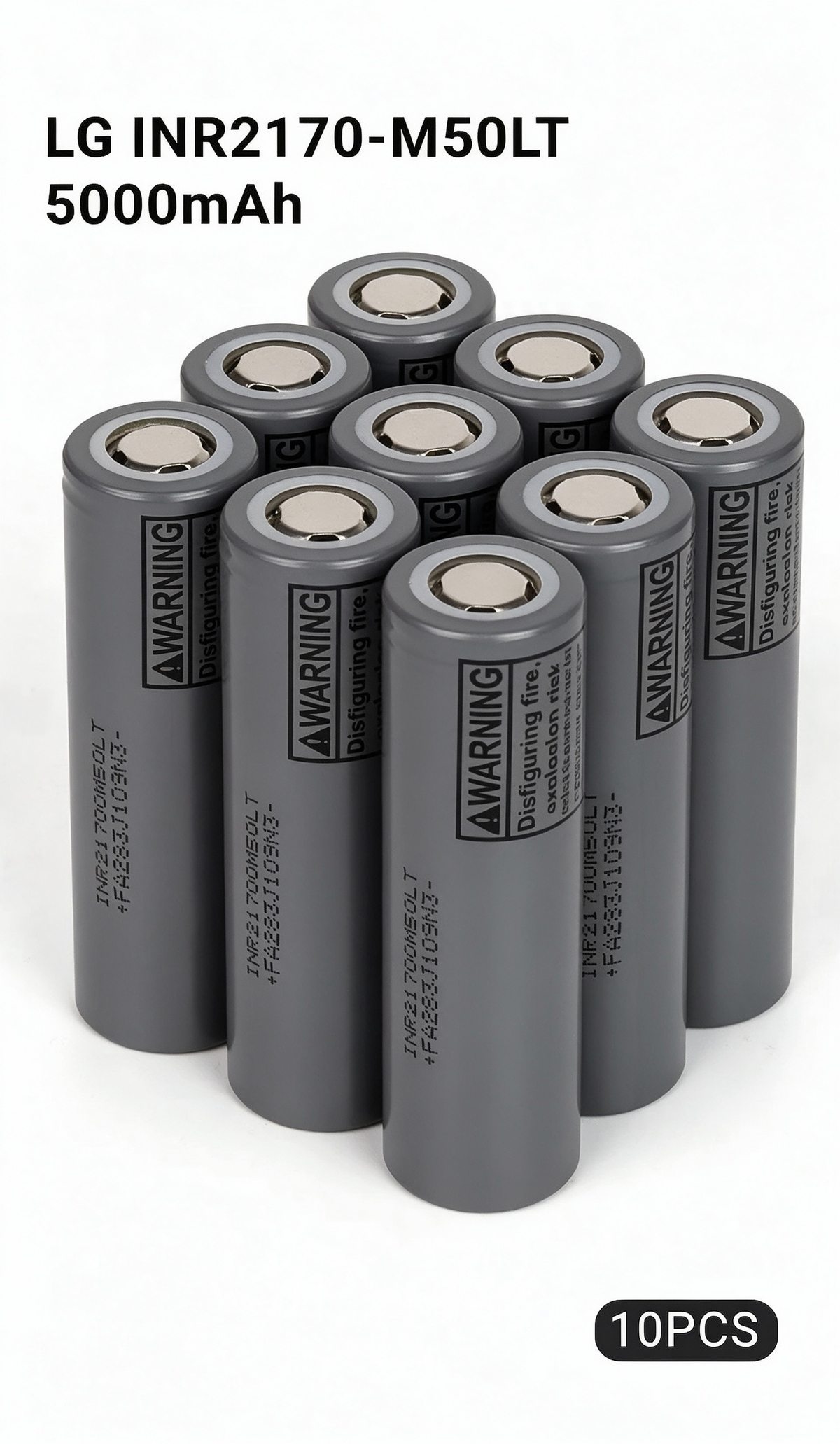 LG M50LT INR21700M50LT 5000mAh 14A Li-ion Battery for E-Bikes, Flashlights & DIY Battery Packs (1-100 PCS)