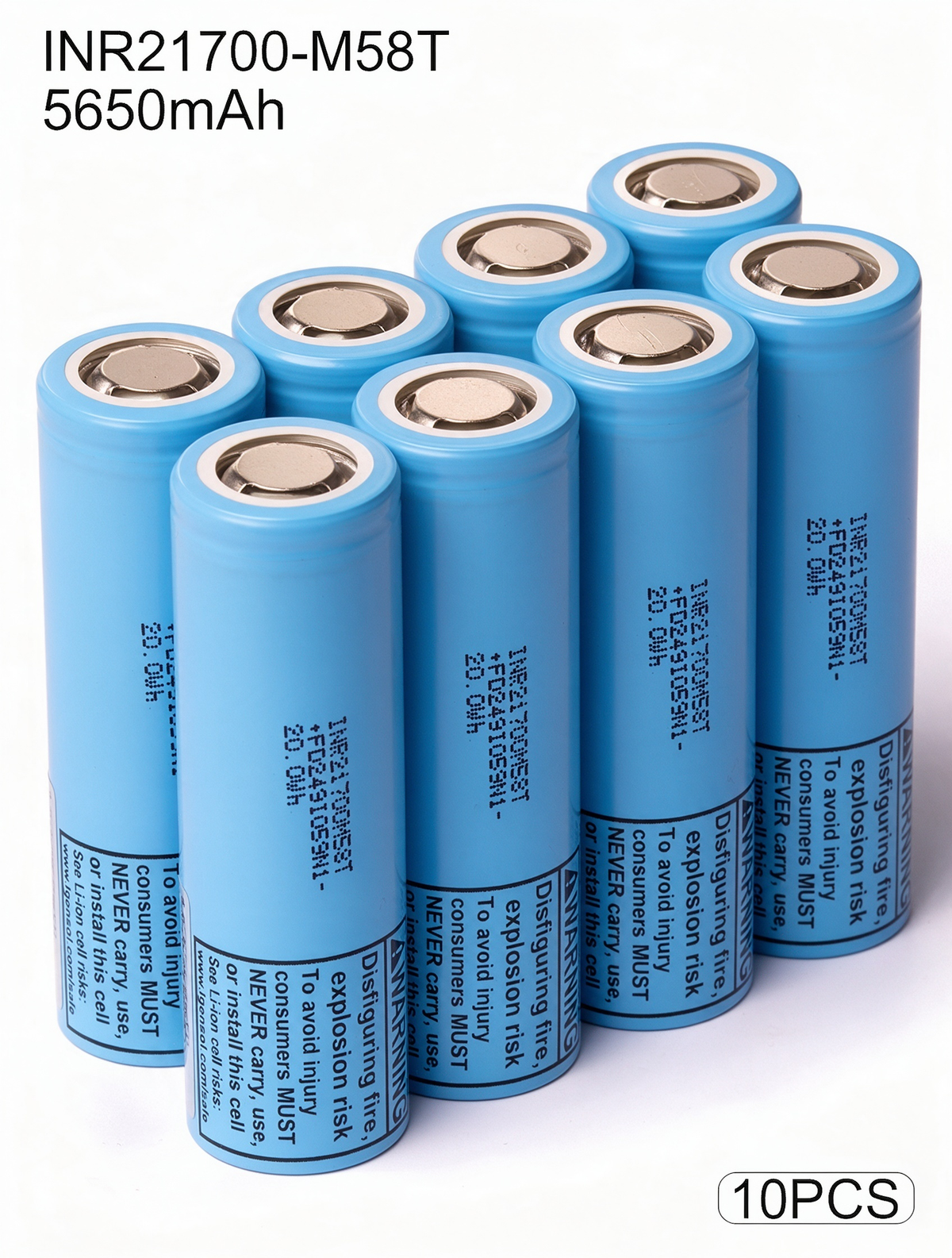 LG M58T INR21700-M58T 5800mAh 12.5A Li-ion Battery for E-Bikes, Flashlights & DIY Battery Packs (1-100 PCS)