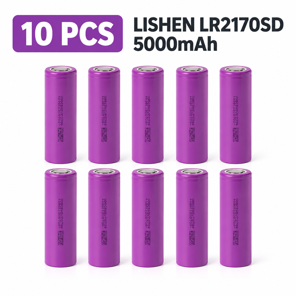 LISHEN LR2170SD 5000mAh 10A Reclaimed 21700 Li-ion Cell for Professional Battery Pack Assembly (1–100 PCS)