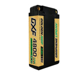 DXF 2S 7.6V 4800mAh 140C Shorty Hardcase LiPo Battery with 5mm Bullet to Deans T-Plug for 1/10 RC Buggies, Cars (1-6 Pack Available)