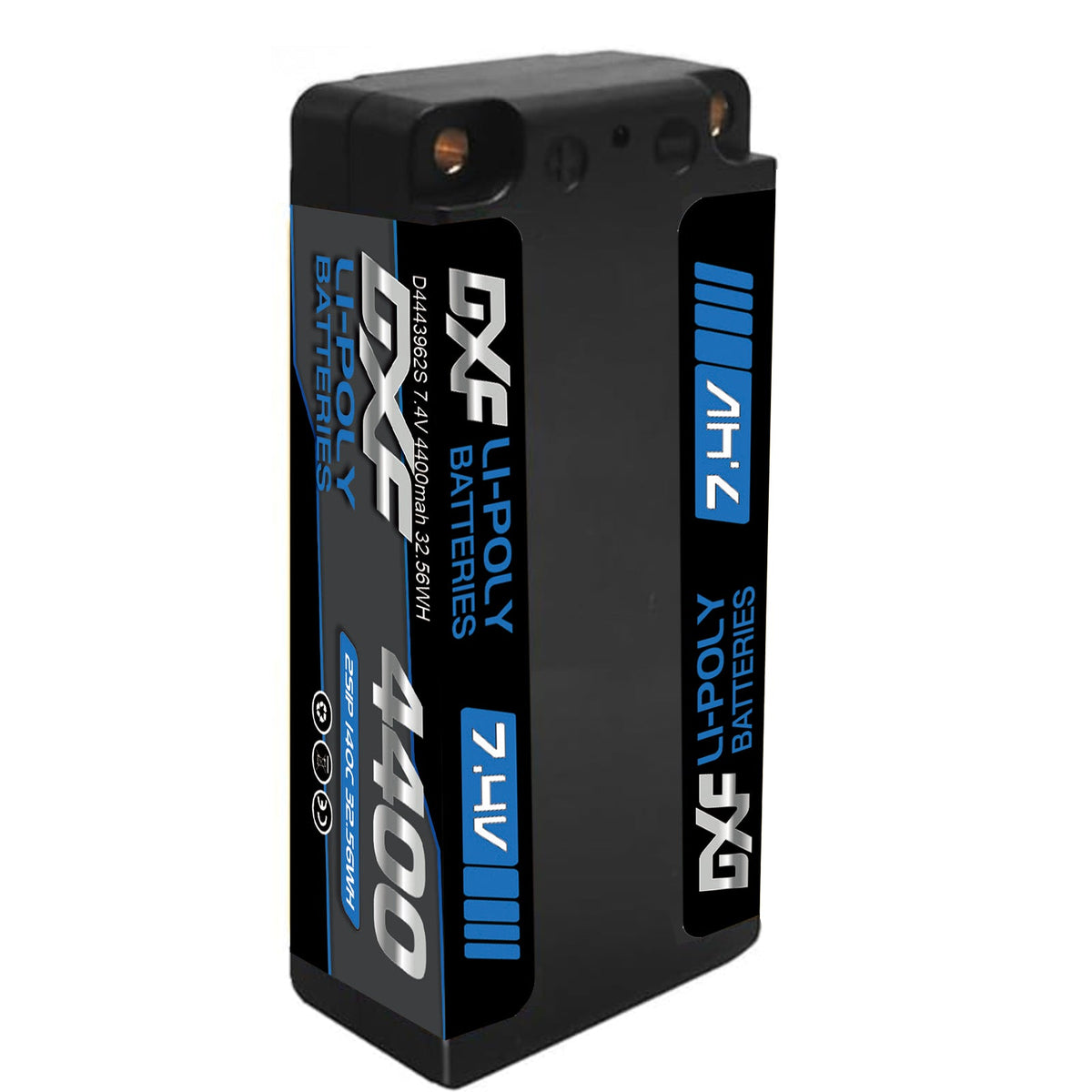 DXF LiPo Battery 2S 7.4V 4400mAh 140C Graphene Gray with 5mm Bullet / EC5 / T / TRX / XT60 / XT90 / XT150 / Q8s Plug for RC 1/10 Touring Car Racing