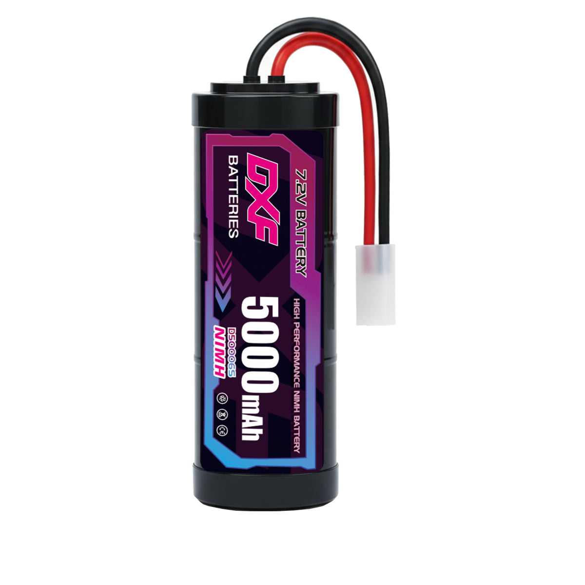 DXF NiMH SC Battery 6S 7.2V 5000mAh with Tamiya / EC3 / T-Plug / XT60 Connector for RC 1/10 Car Truck Buggy