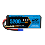 DXF 3S 11.1V 5200mAh 80C Hardcase LiPo Battery with EC5 & 10AWG Wire for Toy Cars, RC Boats, Aircraft Models & FPV Drones (1-6 Pack)