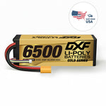DXF Gold Series 4S 14.8V 6500mAh 100C Graphene Hardcase LiPo Battery with XT90 & 10AWG Wire (1-6 Pack)