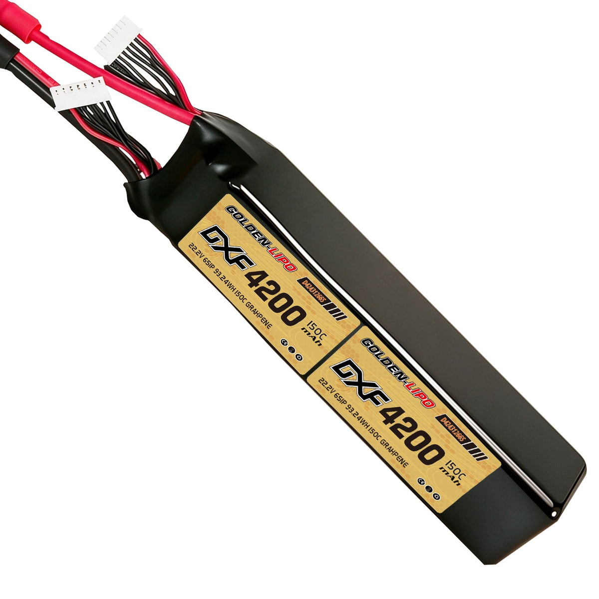 DXF Lipo Battery 12S 44.4V 4200mAh 150C GoldSeries Graphene Softcase with EC5 / T / TRX / XT60 / XT90 / XT150 / Q8s Plug for RC 1/8 1/10 Buggy Truck Car Off-Road Drone