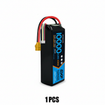 DXF 4S 14.8V 10000mAh 100C Graphene Softcase LiPo Battery with XT90 & 10AWG Wire (1-6 Pack)