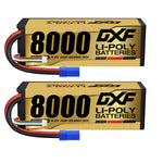 DXF Gold Standard 4S HV 15.2V 8000mAh 140C Graphene Hardcase LiPo Battery with EC5 & 10AWG Wire (1-6 Pack)