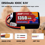 DXF 3S 11.1V 1350mAh 100C LiPo Battery for FPV Micro Drones (PH2.0 / JST / XT30 / SM / XT60 / EC5 / XT90 Options)