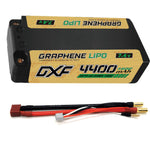 DXF NGP‑PLUS 2S 7.4V 4400mAh 150C Graphene Shorty Hardcase LiPo Battery with 5mm Bullet & Deans T-Plug, BRCA Certified (1-6 Pack)