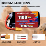 DXF 5S 18.5V 1100mAh 140C LiPo Battery for FPV Micro Drones (PH2.0 / JST / XT30 / SM / XT60 / EC5 / XT90 Options)