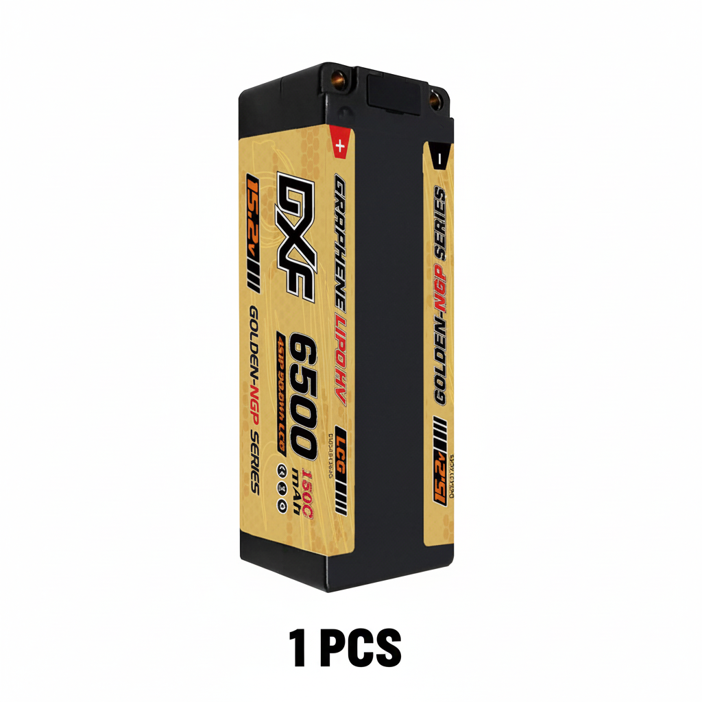 DXF Lipo Battery 4S 15.2V 6500MAH 150C GoldSeries LCG 5MM Graphene LiPo Hardcase XT90 Plug for RC 1/8 1/10 Buggy Truck Car Off-Road Drone