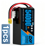 DXF 6S 22.2V 54000mAh 5C Soft Case LiPo Battery with 8AWG Wire for Toy Cars, Boats, UAVs & Drones (1-6 Pack)