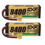 DXF 4S 14.8V 8400mAh 140C Graphene Hardcase LiPo Battery with XT90 & 10AWG Wire for RC Cars (1-6 Pack)