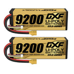DXF GoldSeries 4S HV 15.2V 9200mAh 140C Graphene Hardcase LiPo Battery with XT90 & 10AWG Wire (1-6 Pack)