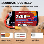 DXF 5S 18.5V 2200mAh 100C LiPo Battery for FPV Micro Drones (PH2.0 / JST / XT30 / SM / XT60 / EC5 / XT90 Options)