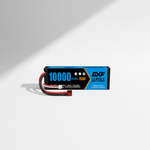DXF Blue Version 2S HV 7.6V 10000mAh 150C Hardcase LiPo Battery with Deans T-Plug & 10AWG Wire (1-6 Pack)