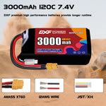 DXF 2S 7.4V 3000mAh 120C LiPo Battery for FPV Micro Drones (PH2.0 / JST / XT30 / SM / XT60 / EC5 / XT90 Options)