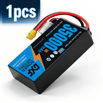 DXF SEMI-SOLID 14S 51.8V 35000mAh 5C Soft Case LiPo Battery with 8AWG Wire for UAVs & Drones (1-6 Pack)