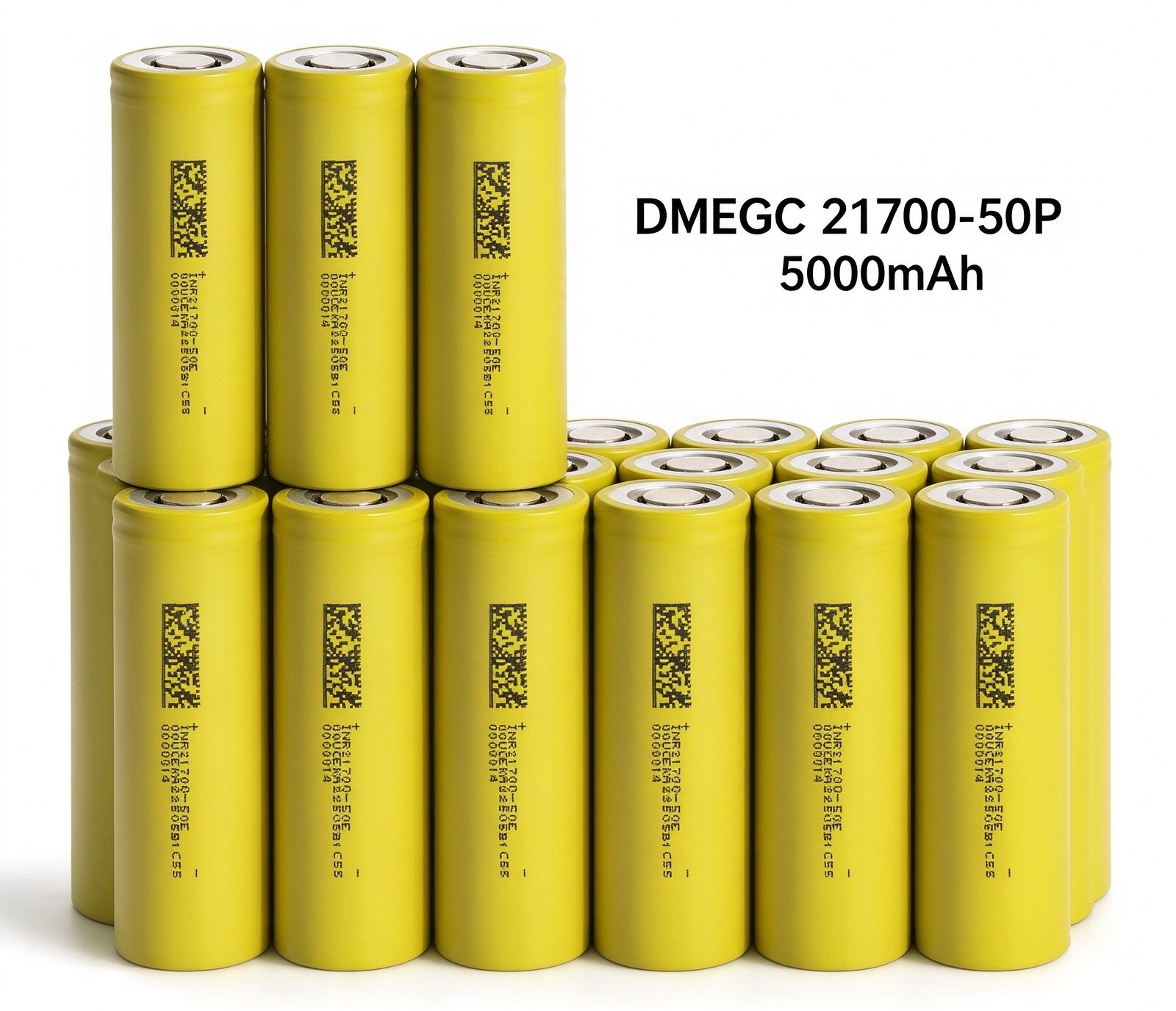 DMEGC INR21700 5000mAh 15A Li-ion Battery for E-Bikes, Power Tools & DIY Battery Packs (1-100 PCS)
