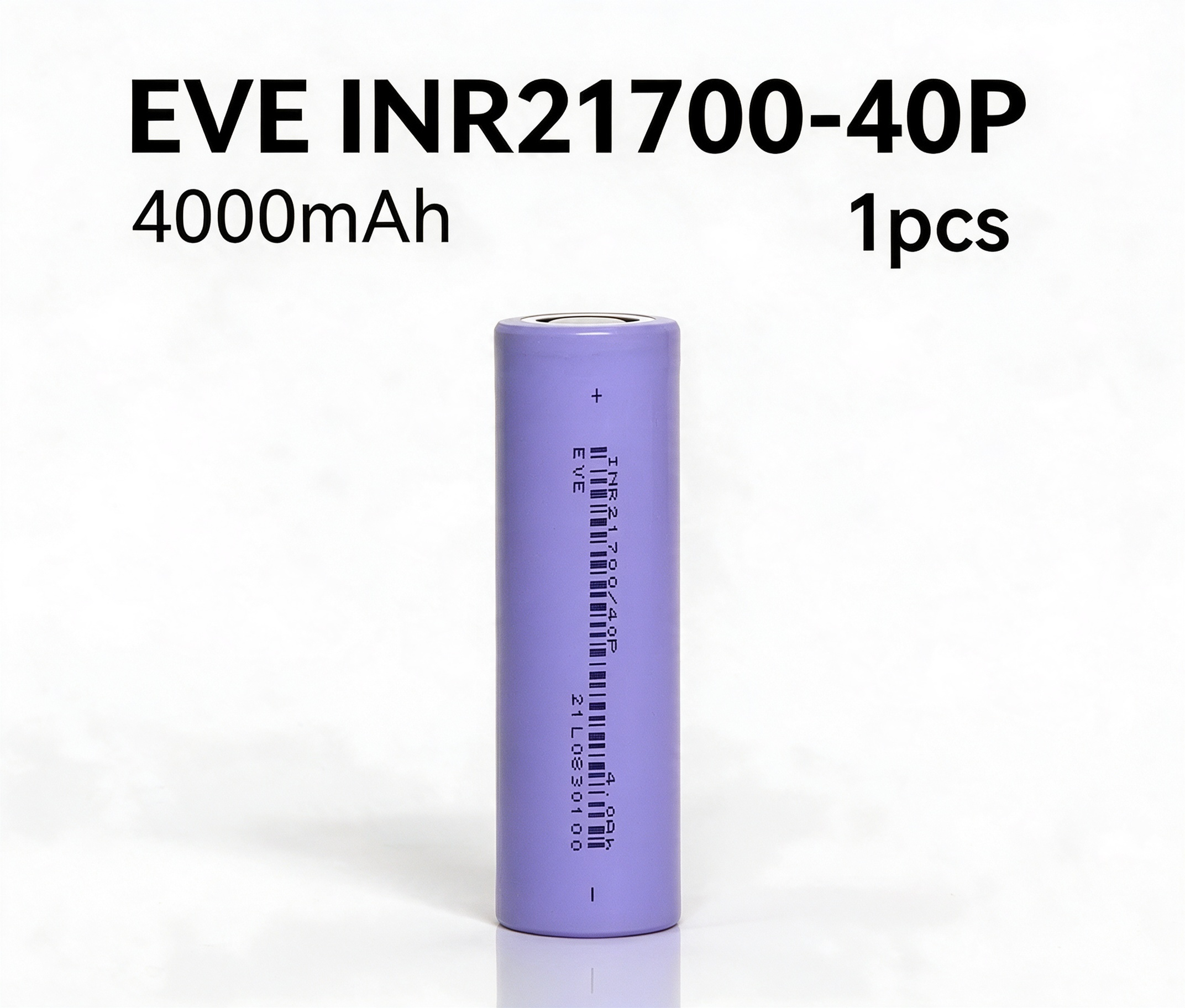 EVE INR21700-40P 4000mAh 40A Li-ion Battery for Power Tools, E-Bikes & DIY Battery Packs (1-100 PCS)